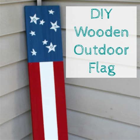 DIY Wooden Outdoor Flag Decor - Domestic Deadline