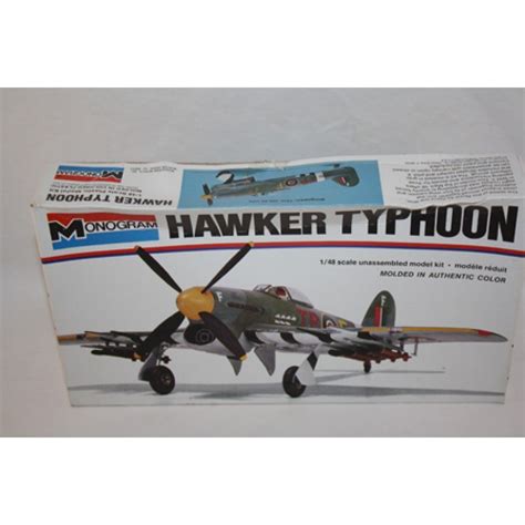 MONOGRAM 1977 HAWKER TYPHOON PLANE 1/48 SCALE PLASTIC MODEL KIT ...