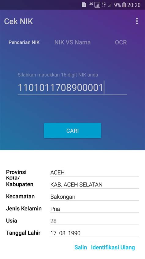 Cek KTP ID & NIK online APK untuk Unduhan Android