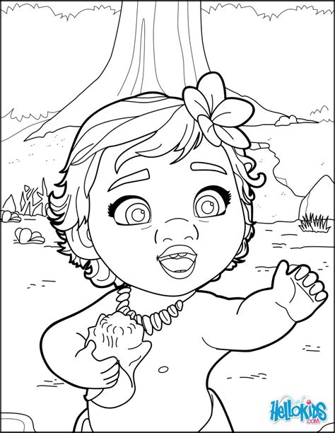 Baby moana coloring pages - Hellokids.com