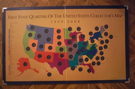 1999-2008 FIRST STATE QUARTERS OF THE UNITED STATES COLLECTOR'S MAP ...