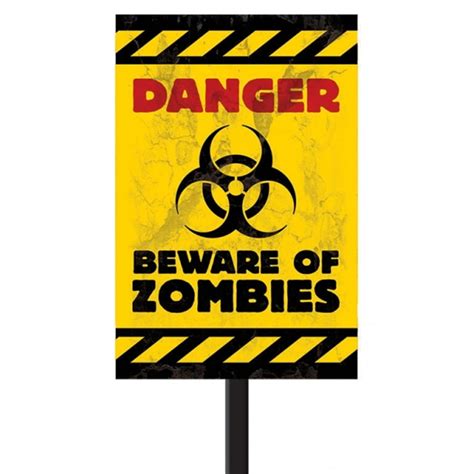 Beware of Zombies Lawn Sign - Walmart.com