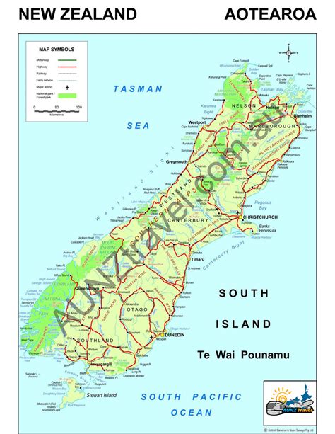 Map Of The South Island Of New Zealand - California State Map