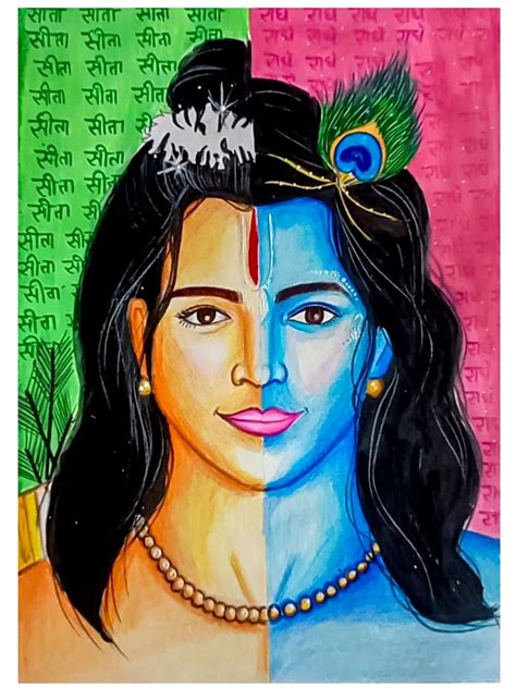 Ram Krishna | Pencil Color Drawing by Samata Ghosh | Exotic India Art