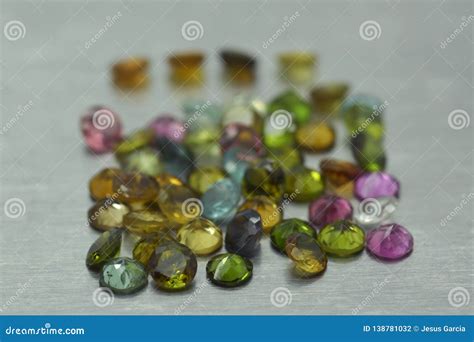 Group of Precious Stones of Different Colors and Shapes Stock Photo ...