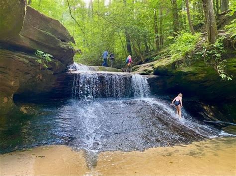 A Beautiful Waterfall at Red River Gorge in Kentucky