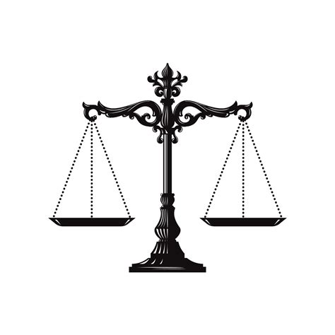 vintage Scales of justice vector illustration 5906655 Vector Art at ...