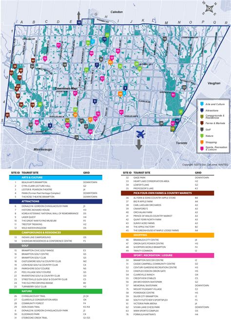 Brampton tourist map - Ontheworldmap.com