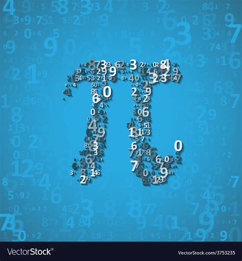 The mathematical constant pi Royalty Free Vector Image