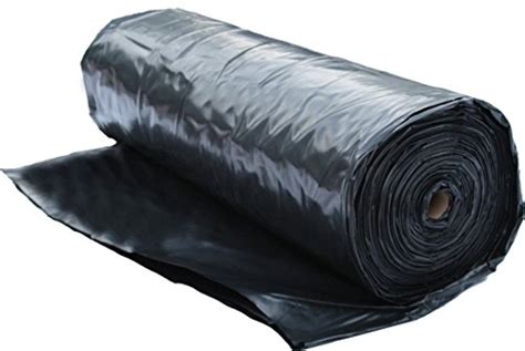 6 Mil Polyethylene Sheeting Roll (20’ x 100’) Black Plastic Sheeting ...