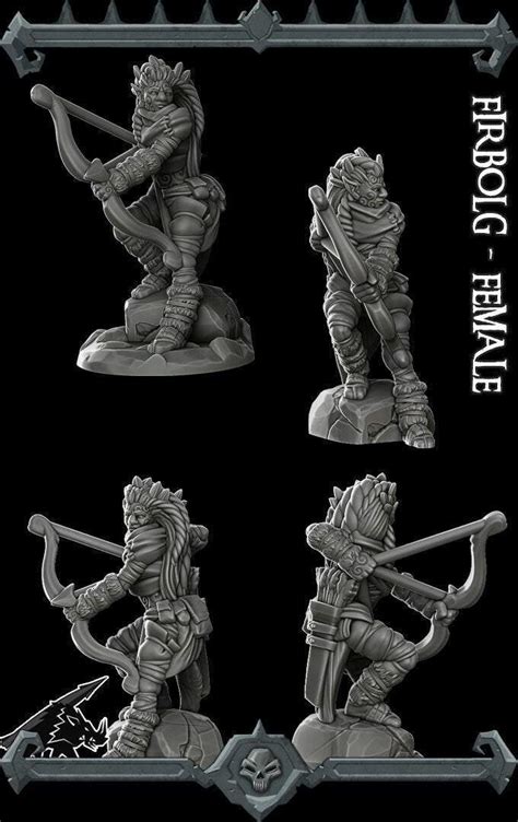 FIRBOLG FEMALE - Miniature - All Sizes | Dungeons and Dragons | Pathfi