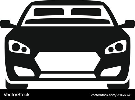 Front modern car icon simple style Royalty Free Vector Image