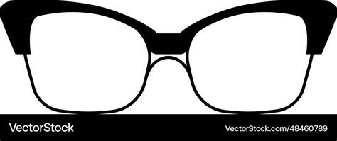 Stylish glasses frame black icon fashion Vector Image