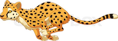 Cartoon cheetah running | Stock vector | Colourbox