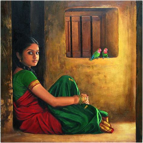 Indian Village Lifestyle - Hyper Realistic Acrylic Paintings by Tamil ...