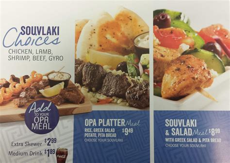 OPA! Souvlaki of Greece Menu, Menu for OPA! Souvlaki of Greece, Signal ...