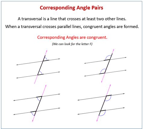 Corresponding and Alternate Angles (examples. solutions, videos ...