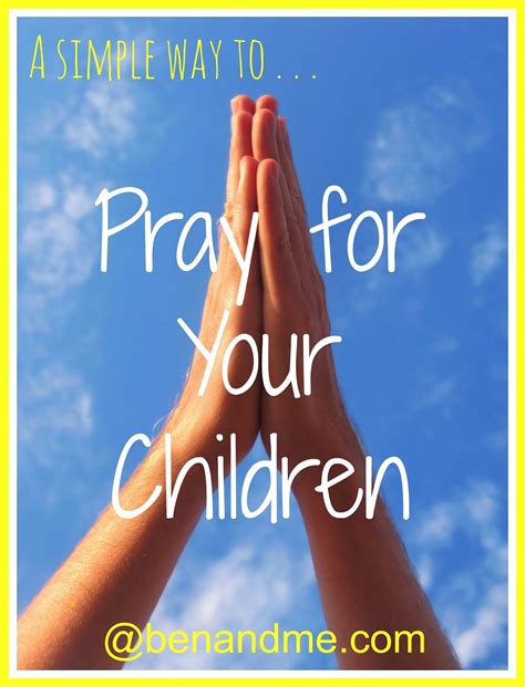 A Simple Way to Pray for Your Children (with free printable prayer ...