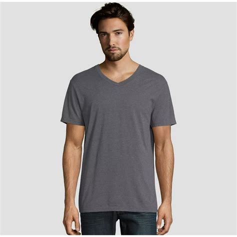 Hanes Premium - Hanes Premium Men's Short Sleeve Label V-Neck T-Shirt ...