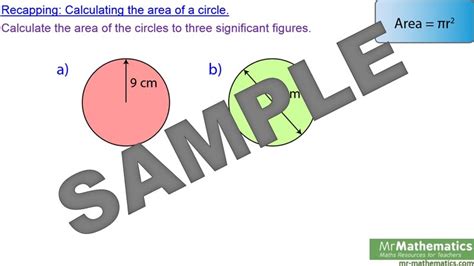 Area of Circles Problems - Mr-Mathematics.com