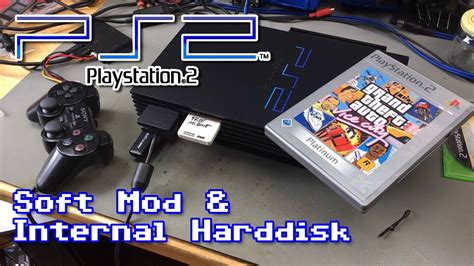 PlayStation 2 Soft Mod and Internal Harddisk - YouTube