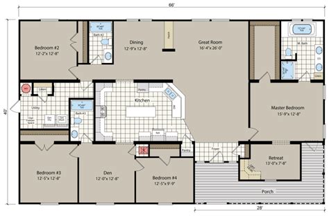 Champion Double Wide Mobile Home Floor Plans - House Design Ideas