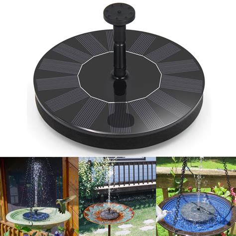 Solar Fountain Water Pump for Bird Bath Solar Power Foutnains Outdoor ...