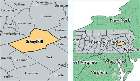 Map Of Schuylkill County - Cities And Towns Map