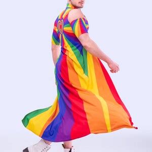 Rainbow Pride Outfit, Rave Outfit, Pride Men Outfit, Asymmetrical Rave ...