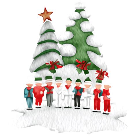 Christmas Choir Singing Carols Clipart Design · Creative Fabrica