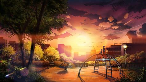 Anime Sunset City Wallpapers - Wallpaper Cave