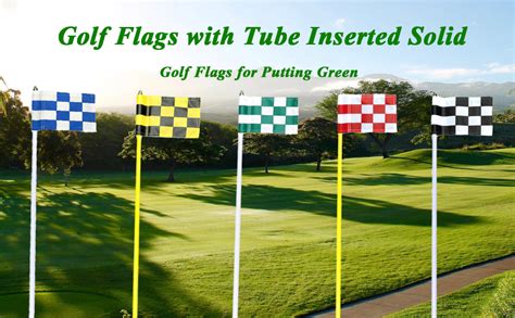 5 PCS Golf Flag Putting Green Flag Checkered Golf Flags with Tube ...