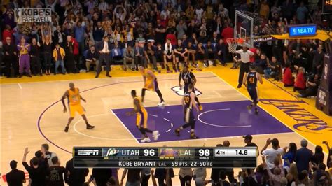 Kobe Bryant's last seconds in the NBA - his final 2 free throws for 60 ...