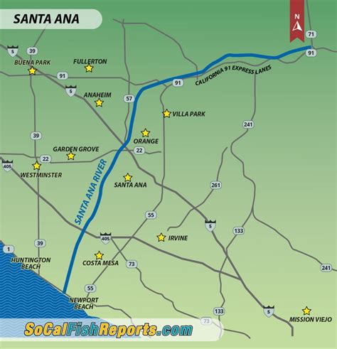 Santa Ana River - Fish Reports & Map