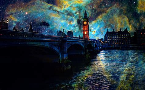 Starry Night Over London: An HD Wallpaper Delight