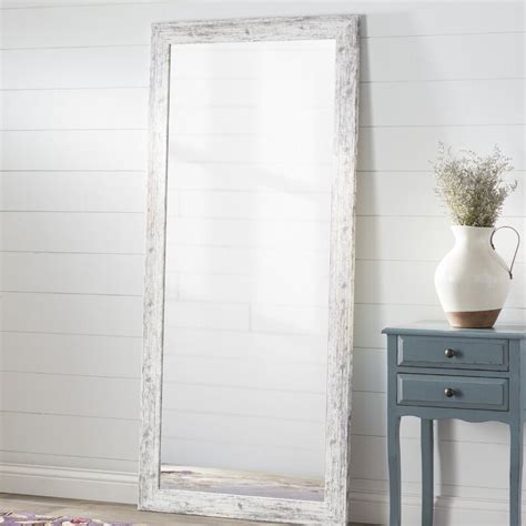 Large White Farmhouse Mirror - Modern Farmhouse Style Bathroom Design ...