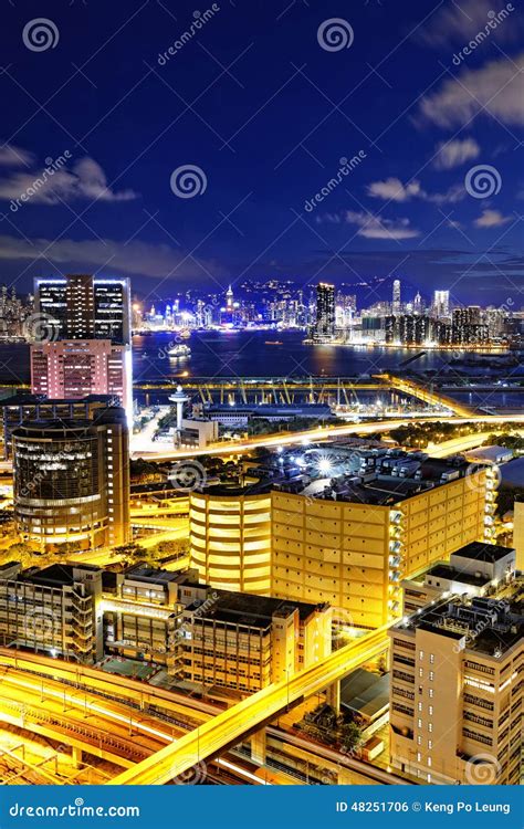 Kowloon at night stock photo. Image of colorful, kong - 48251706