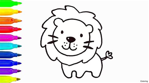 Easy Lion Drawing For Kids at GetDrawings | Free download