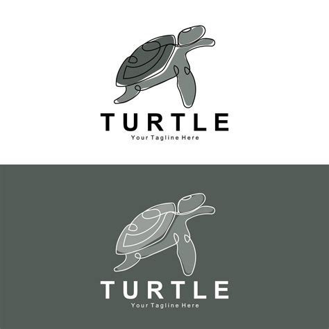 Sea Turtle Logo Design Protected Amphibian Marine Animal Icon ...