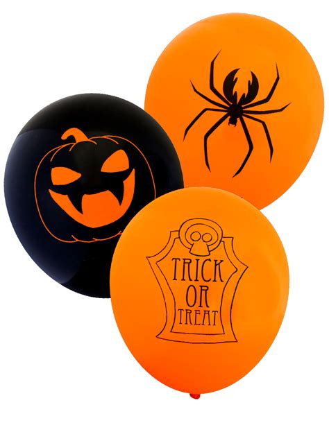 Assorted Halloween Balloons (30cm, Mixed Black & Orange, 12pk) [1832 ...