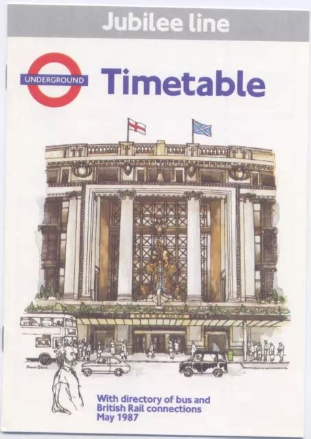 VINTAGE LONDON UNDERGROUND Jubilee Line timetable booklet May 1987 £1. ...