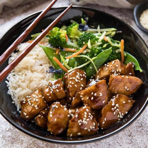 Easy Teriyaki Chicken Bowl | YellowBlissRoad.com