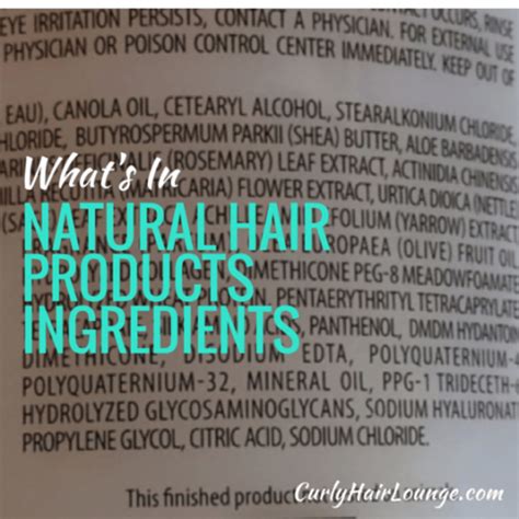 Natural Hair Product Ingredients What is in Them Hair Product ...