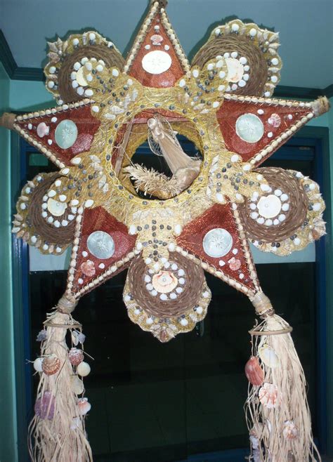 Stunning Christmas Lantern (Parol) Crafted with Abaca and Shells