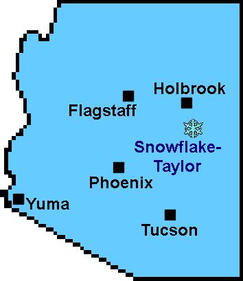 Location of Snowflake, AZ