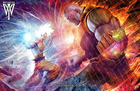 goku vs thanos by wizyakuza on DeviantArt