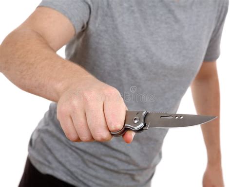 Young man holding knife stock photo. Image of horror - 75235024