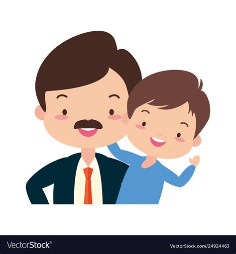 Dad and son Royalty Free Vector Image - VectorStock