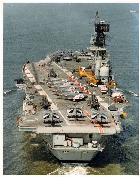 HMS Ark Royal en route USA 1978 | Navy aircraft carrier, Royal navy ...