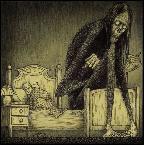 Image of bedtime | Nightmares art, Scary art, Creepy drawings